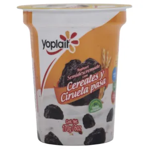 Yogur Yoplait Semidescremado Con Cereales Y Ciruela Pasa 170 G