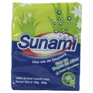 Jabón Sunami Cuaba Con Aloe En Pasta X5 Unidades
