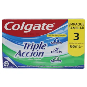 Crema Dental Colgate Triple Acción 3 X70 G