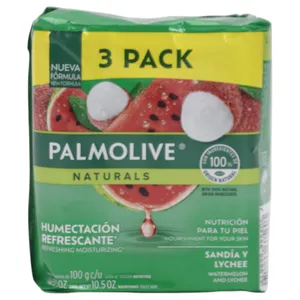Jabón Palmolive Naturals Sandía Y Lychee 3 X100 G