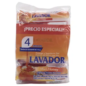 Jabón De Baño Lavador Miel 4 X110 G