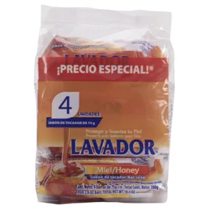 Jabón Lavador Miel 4 X75 G