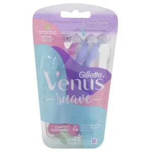 Maquina De Afeitar Desechable Gillette Venus Suave Con Aloe Vera, 4 Uds