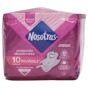 Toallas Higiénicas Nosotras Desodorante Invisible X10 Unidades