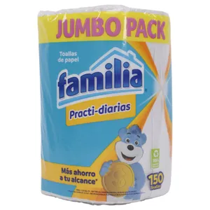Toalla De Papel Familia Practi-diarias Jumbo 150 Hojas