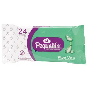 Toallitas Húmedas Pequeñín Aloe Vera X24 Unidades
