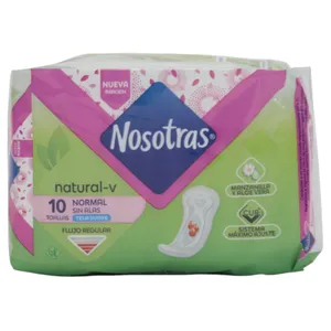 Toallas Femeninas Nosotras Normal Natural X10 Unidades