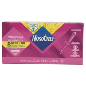 Tampones Nosotras Regular Con Aplicador X8 Unidades