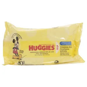 Toallitas Húmedas Huggies Triple Protección Con Aloe Vera Y Manzanilla X80 Unidades