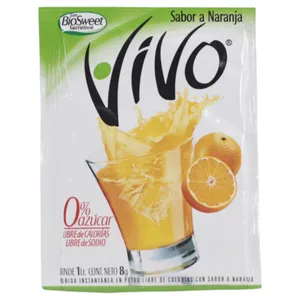 Jugo Vivo Light Naranja En Polvo 8 G
