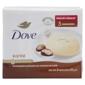 Pack X3 Jabón Dove Karité Y Vainilla 90 G