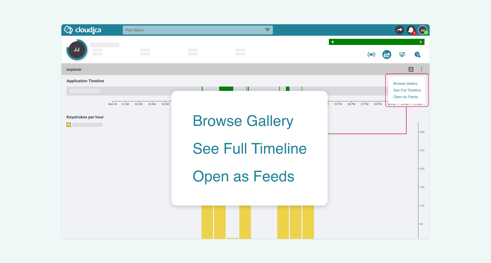 How to Use the Application Usage Menu