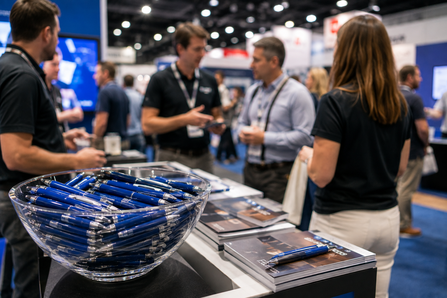 How many pens do you actually need for a trade show booth?