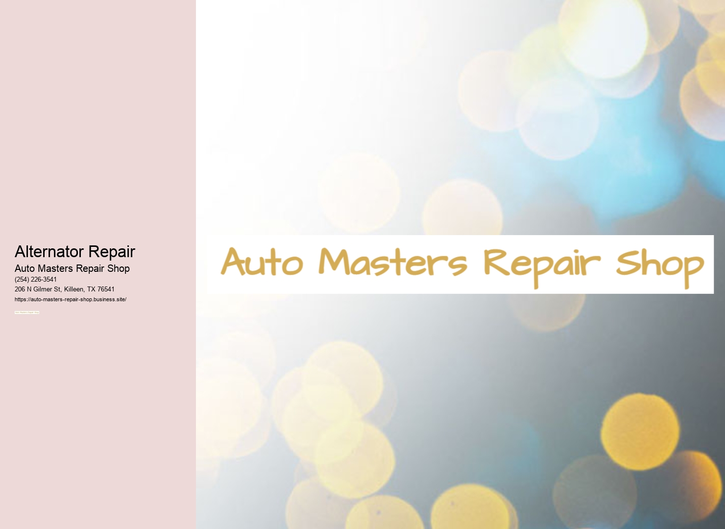 Alternator Repair