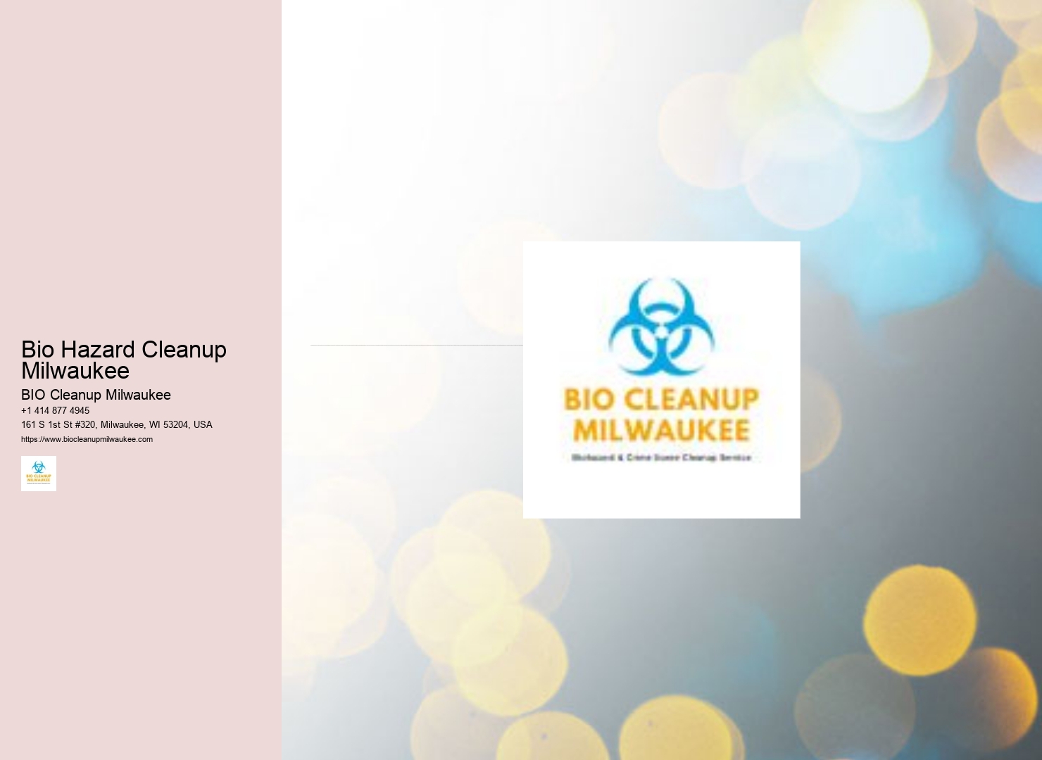 Bio Hazard Cleanup Milwaukee