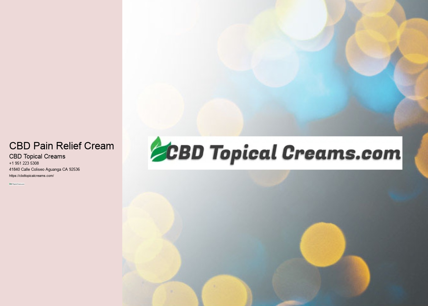 CBD Pain Relief Cream