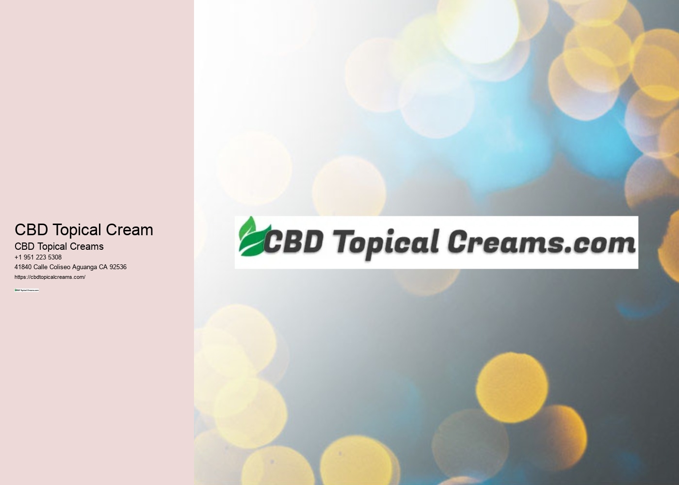 CBD Topical Cream