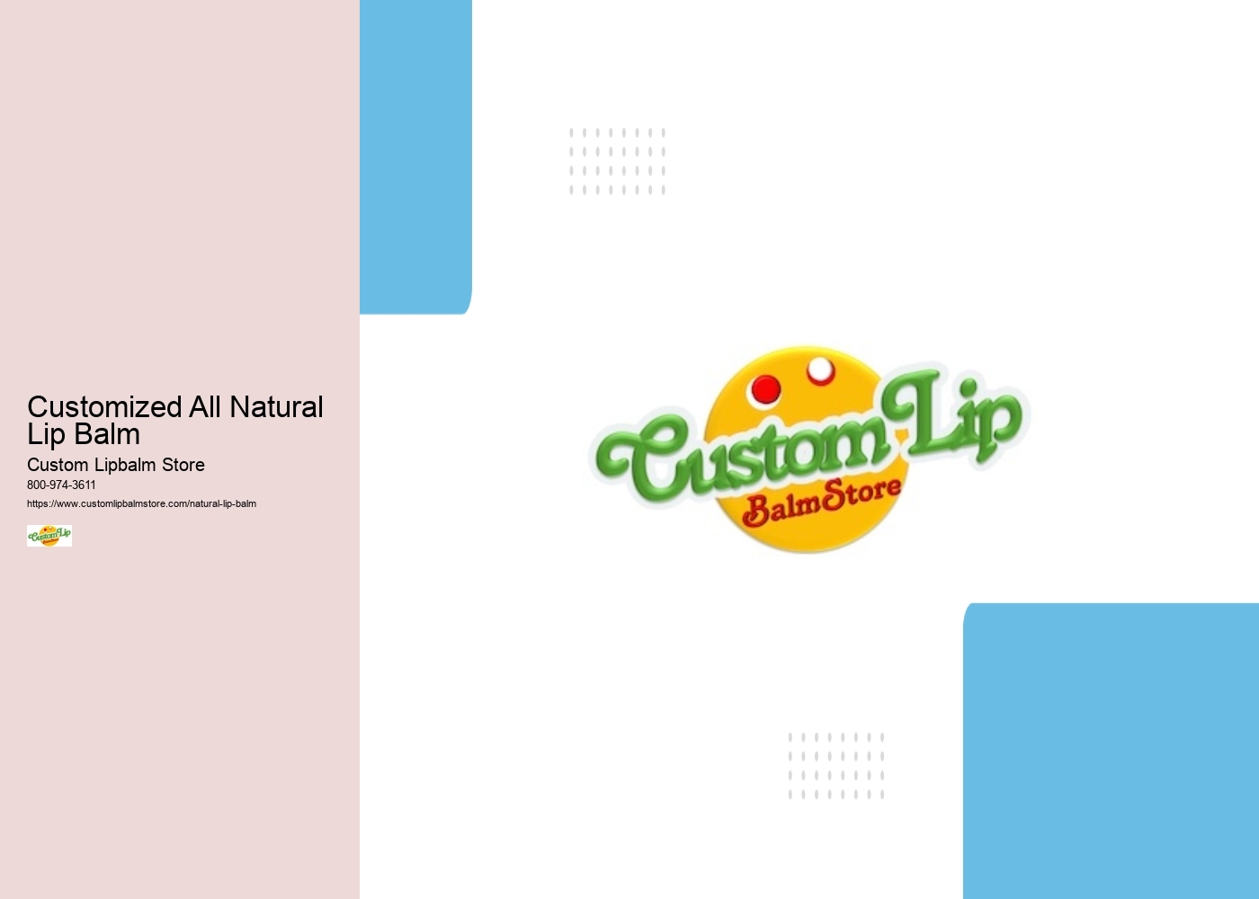 Customized All Natural Lip Balm