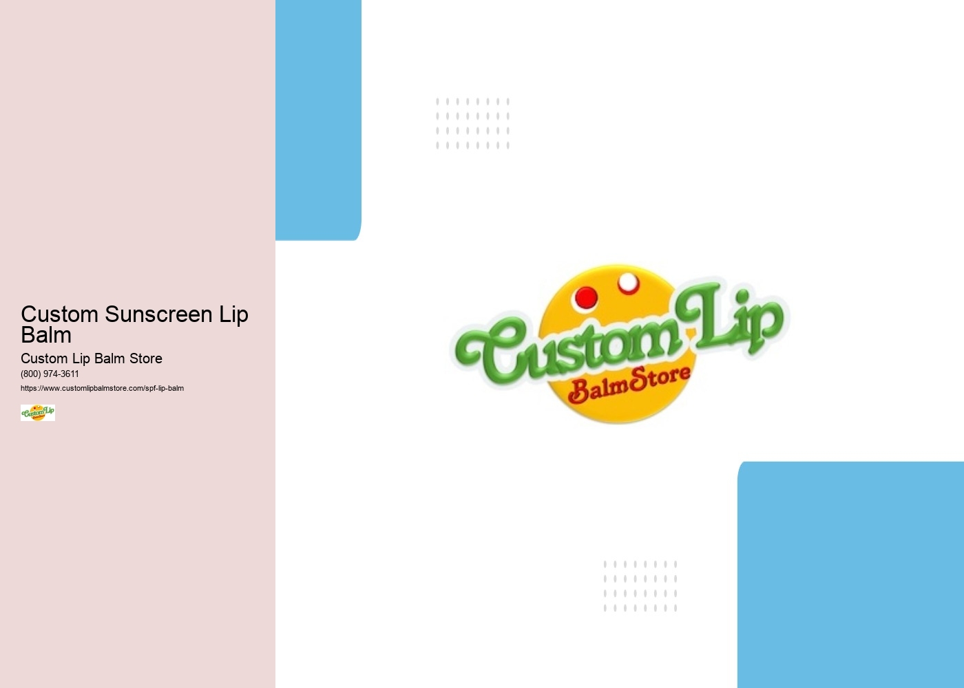 Custom Sunscreen Lip Balm