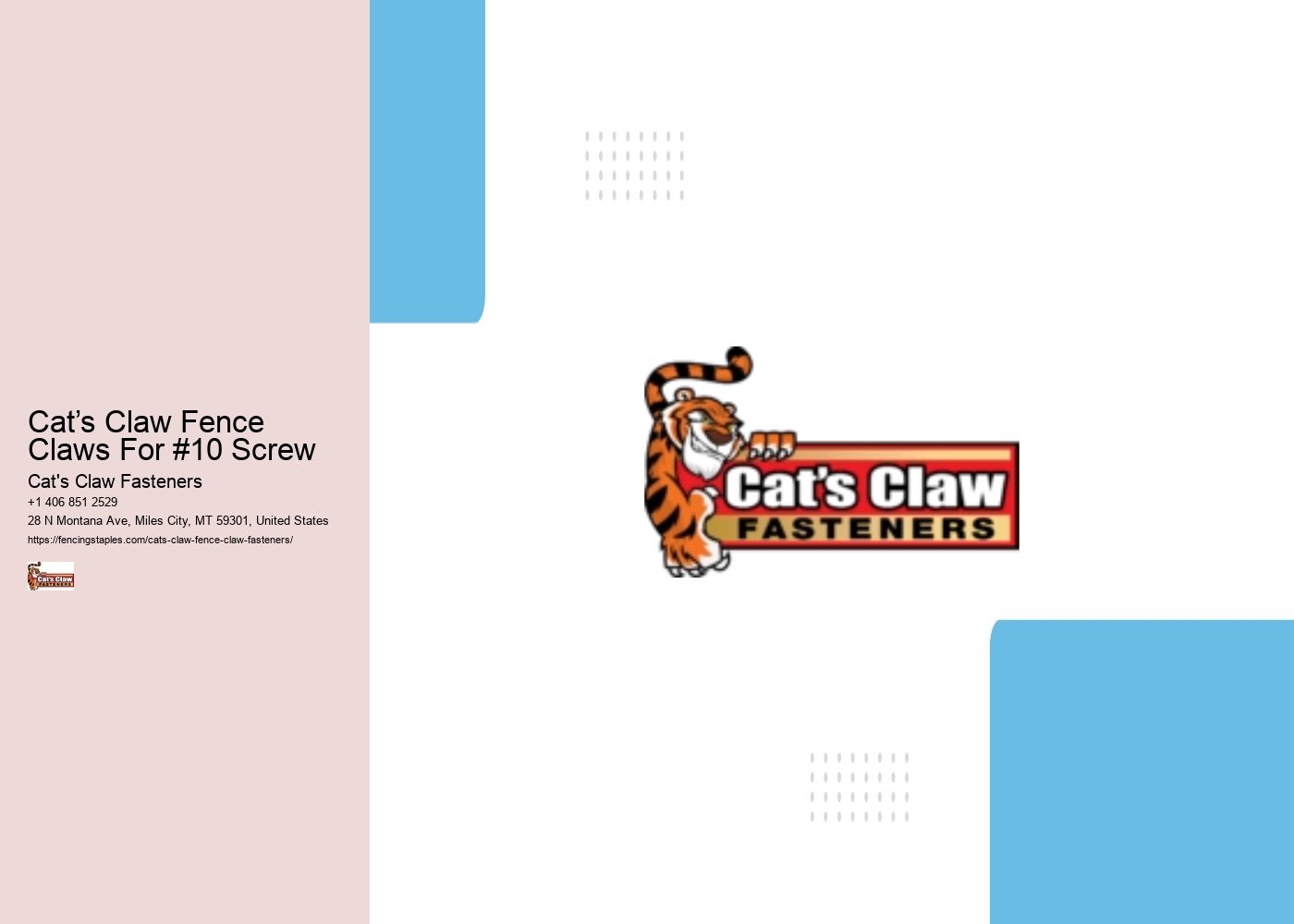 Cat’s Claw Fence Claws For #10 Screw