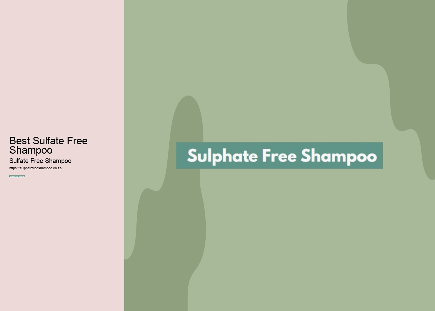 Best Sulfate Free Shampoo