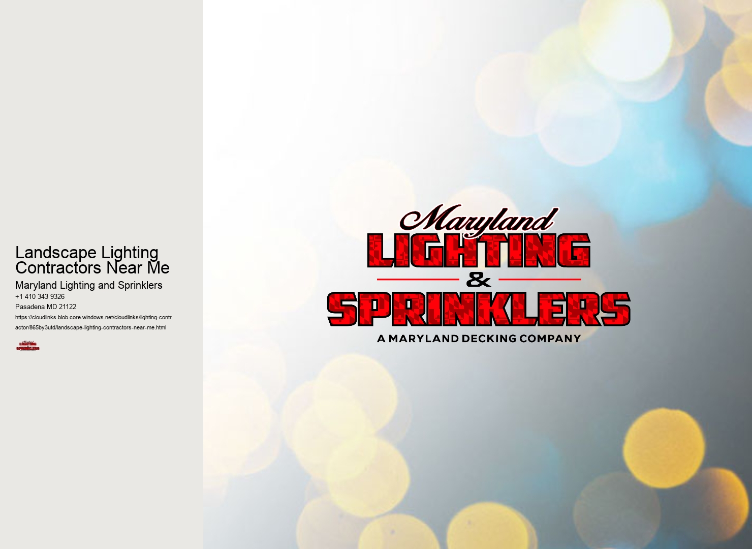 Landscape Lighting Contractors Near Me