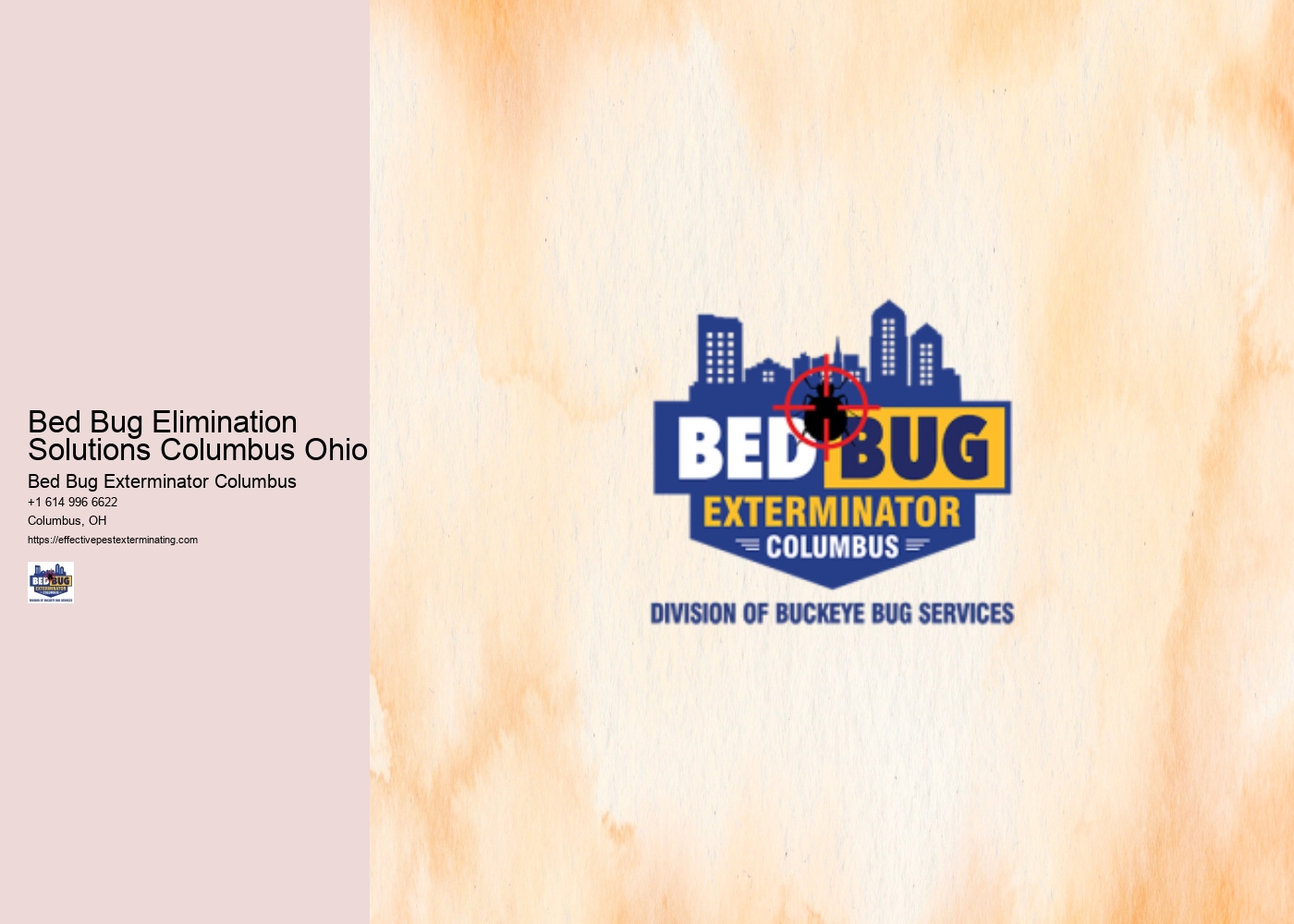 Bed Bug Elimination Solutions Columbus Ohio