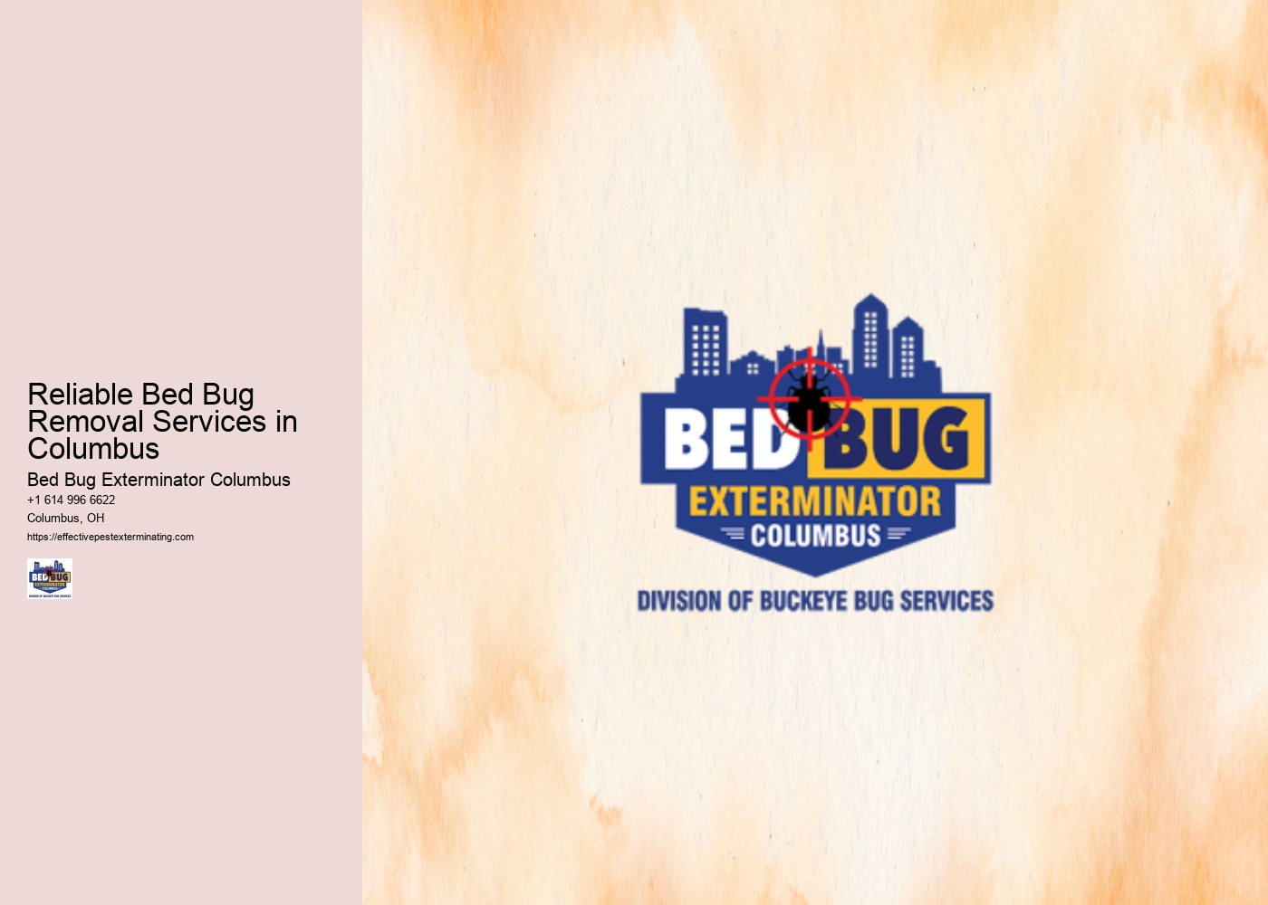 Reliable Bed Bug Removal Services in Columbus