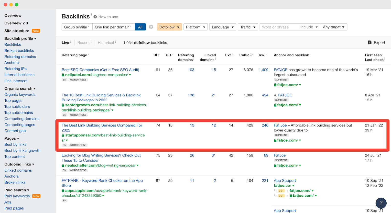 Tools for Backlink Analysis