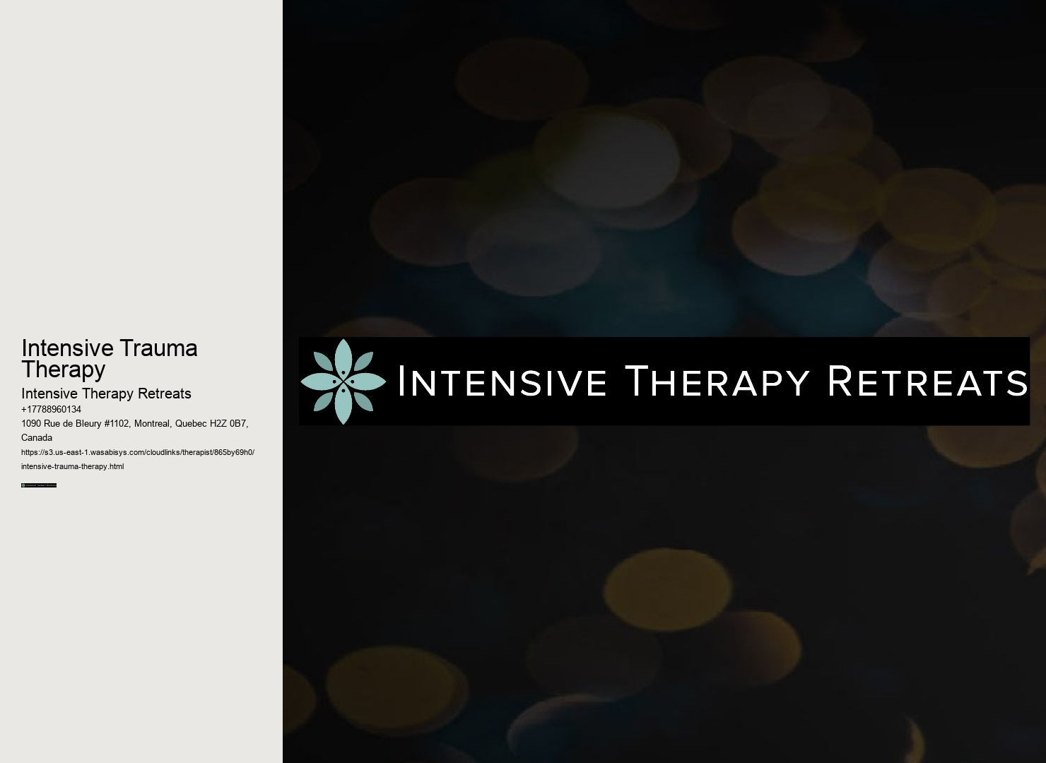 Intensive Trauma Therapy