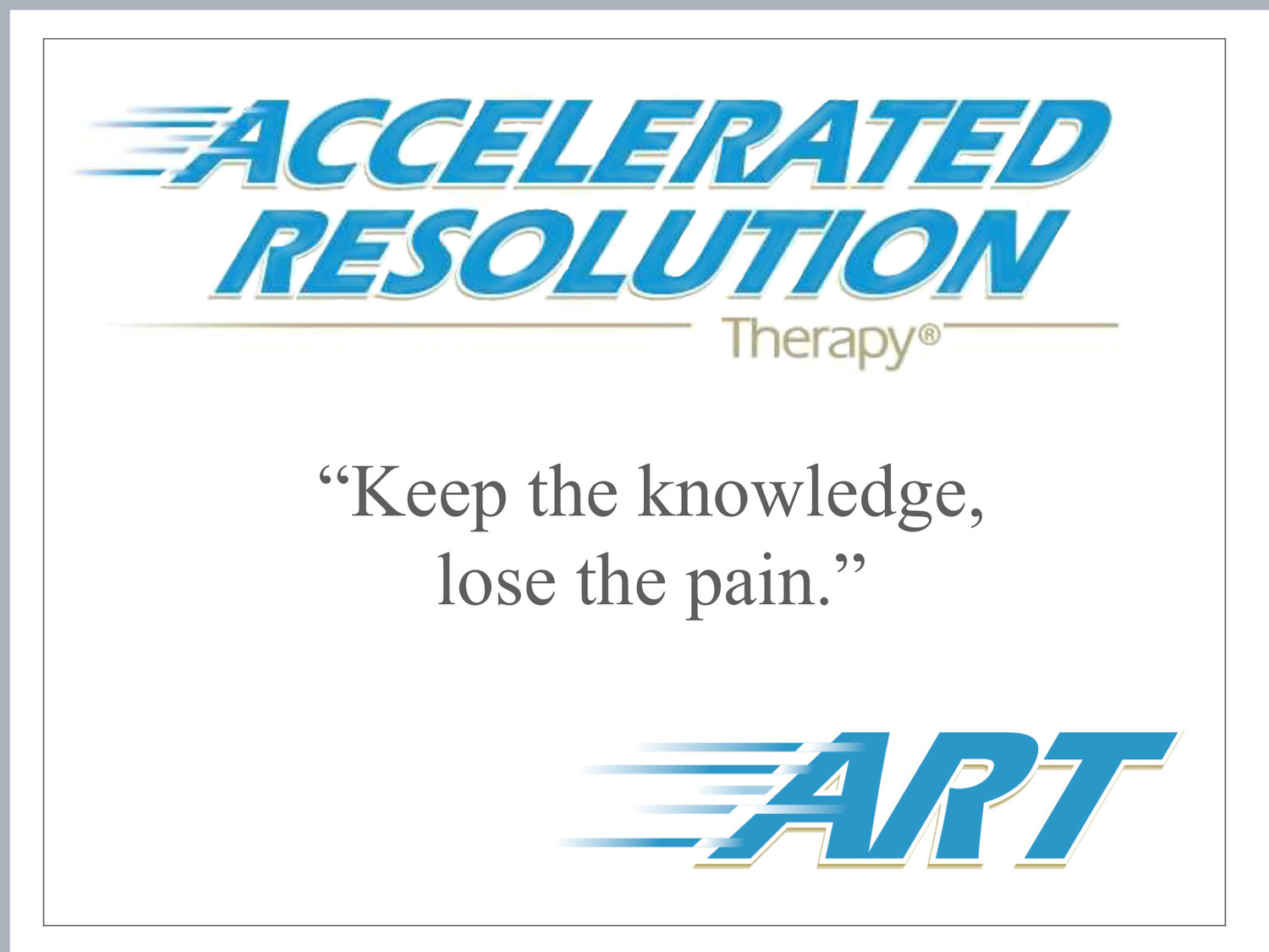 Accelerated Resolution Therapy for Beginners