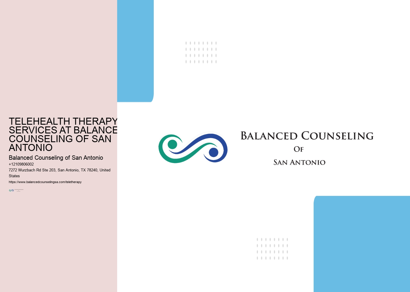 TELEHEALTH THERAPY SERVICES AT BALANCED COUNSELING OF SAN ANTONIO