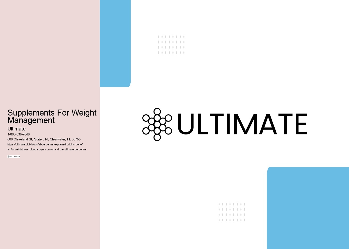 Supplements For Weight Management