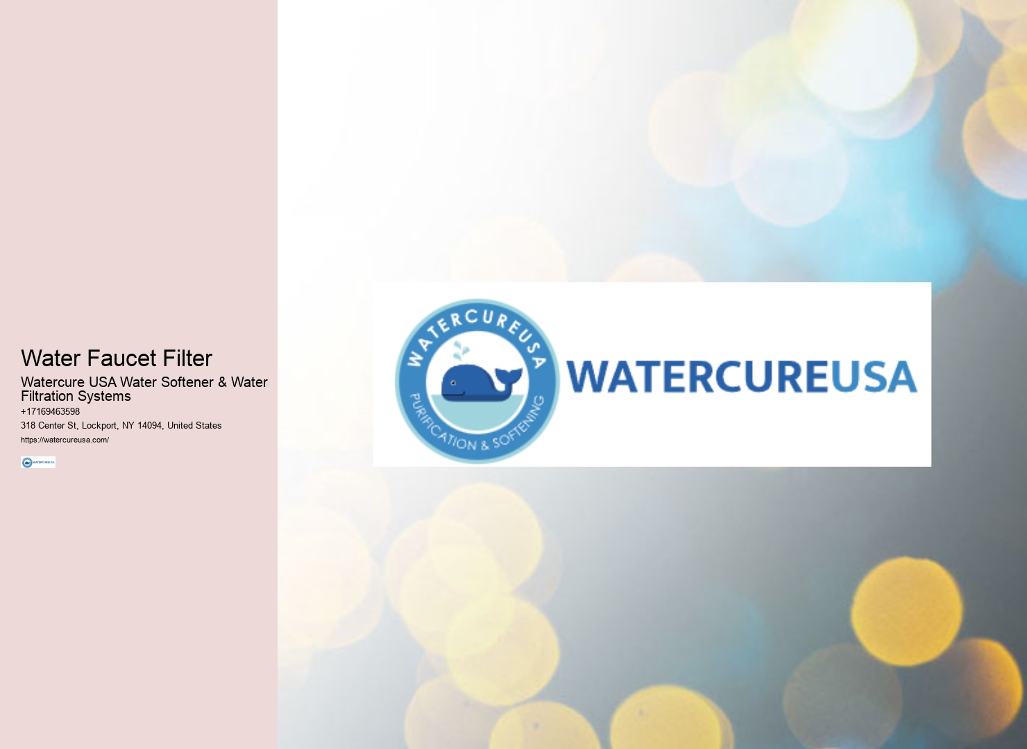 Water Faucet Filter