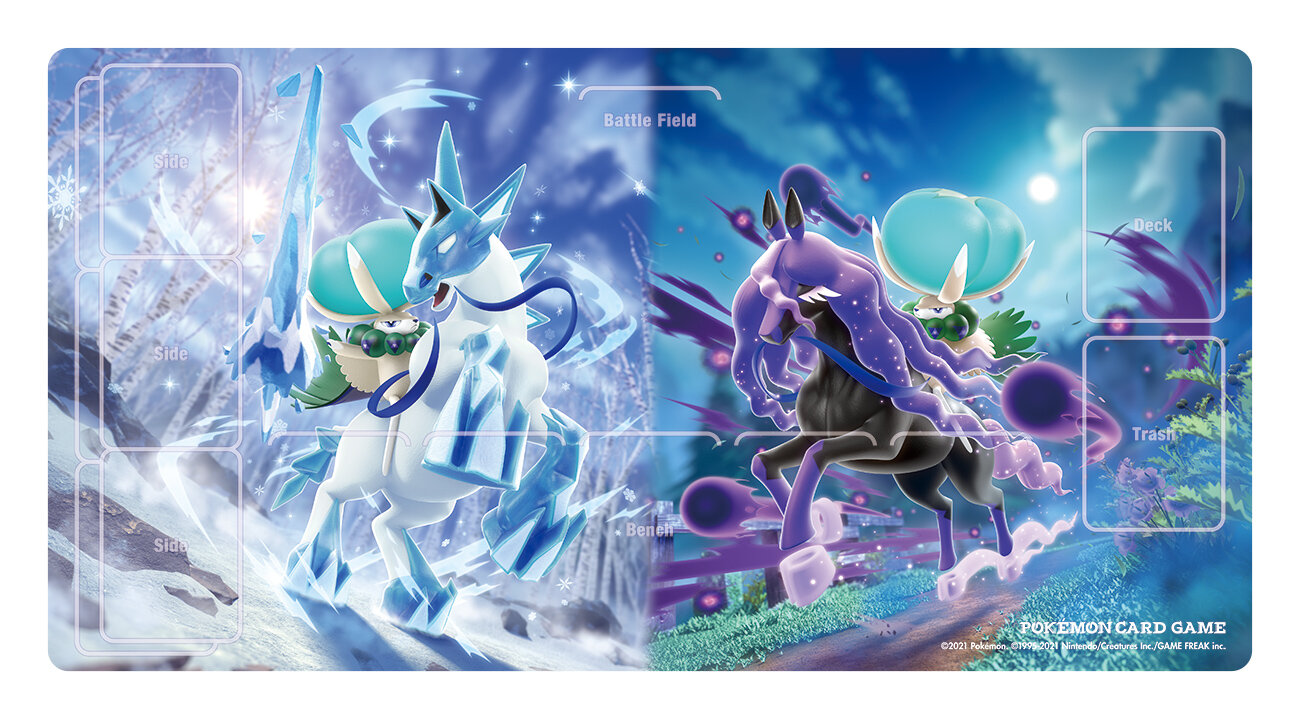 ラバープレイマット　ポケモンカードゲーム　バドレックス&バドレックス ラバープレイマット バドレックス (はくばじょうのすがた