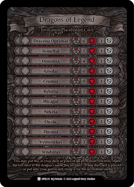 Dragons of Legend UPR225 T
