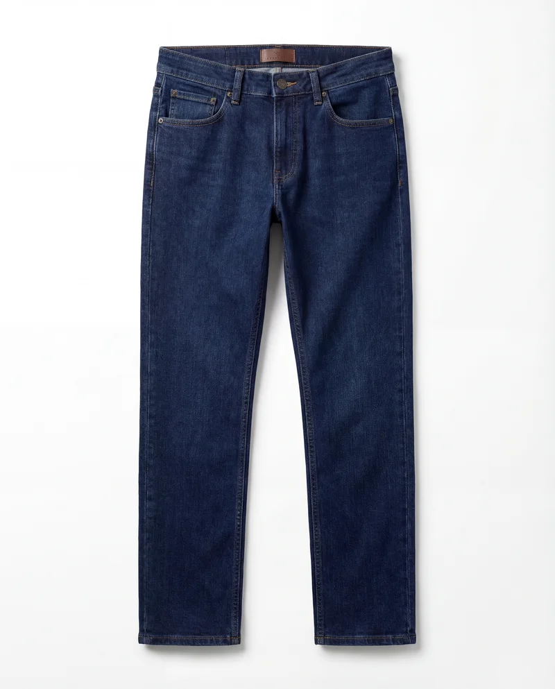 Jean Cl&aacute;sico Semi-R&iacute;gido color Azul Oscuro