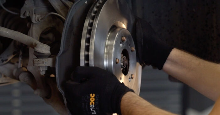 Changing Brake Discs on HONDA ACCORD VIII (CU) 3.5 i 2011 by yourself