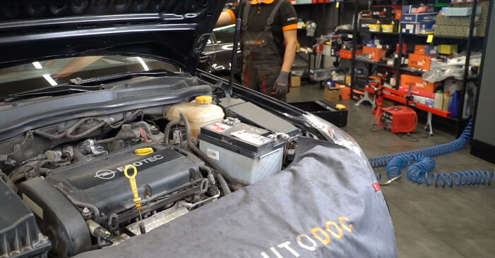Wie schwer ist es, selbst zu reparieren: Ölfilter Opel Astra H Limousine 1.6 (L69) 2013 Tausch - Downloaden Sie sich illustrierte Anleitungen