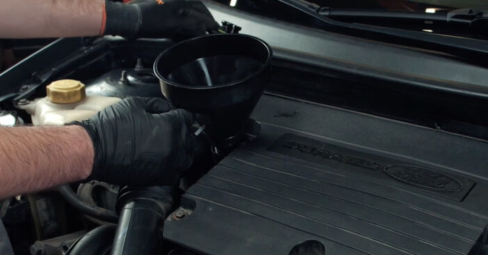 Wechseln Sie Ölfilter beim FORD Fiesta Mk5 Schrägheck (JH1, JD1, JH3, JD3) 1.25 16V 2004 selbst aus