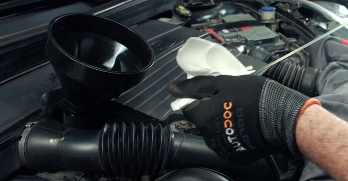 Jak wymienić Filtr oleju w FORD Fiesta Mk6 Hatchback (JH1, JD1, JH3, JD3) 2006: pobierz instrukcje PDF i instrukcje wideo