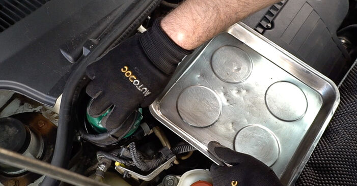 Fiat Palio Weekend 1.7 TD 1998 Filtro Carburante sostituzione: manuali dell'autofficina
