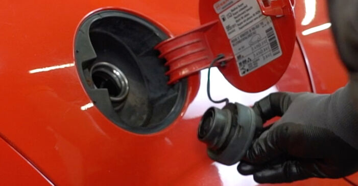 Cómo reemplazar Filtro de Combustible en un SEAT Ibiza IV Hatchback (6J5, 6P1) 1.4 2009 - manuales paso a paso y guías en video
