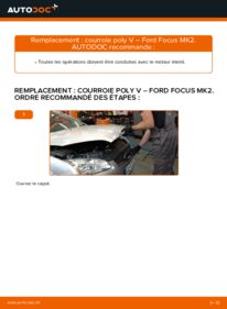 Comment effectuer un remplacement de Courroie Trapézoïdale à Nervures sur 1.6 TDCi Ford Focus mk2 Berline