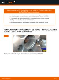 Comment effectuer un remplacement de Roulement De Roues sur 2.2 D 4WD (ALA30_) Toyota RAV4 III