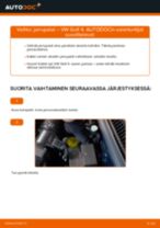 VW GOLF Etujarrupalat vaihto: ilmainen pdf