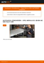 Wie Zündkerzensatz OPEL MERIVA auswechseln und einstellen: PDF-Anleitung