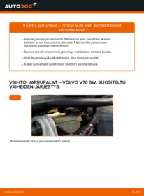 Kuinka vaihtaa Jarrupalat 2.4 Volvo V70 SW -autoon