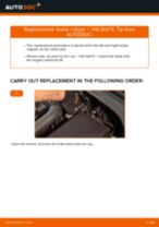 Replacing Brake caliper: pdf instruction for VW GOLF