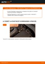 Online kézikönyv – saját kezű VW GOLF V (1K1) Féknyereg csere